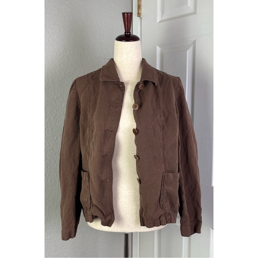Pendleton Linen Blend Brown Jacket - image 1